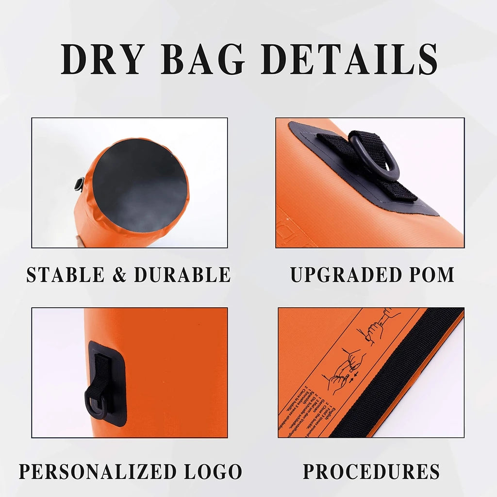 IDrybag 2L Swimming Waterproof Dry Bag Sports Canyoning Bag Ipx6 Waterproof Bag for Travel Kayaking Boating Beach Dry Bag