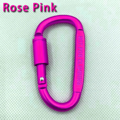 Outdoor Aluminium Alloy Sports Keychain High Quality Multi Colors with Lock D-shape Carabiner Camping Hiking Hook Outdoor Tool