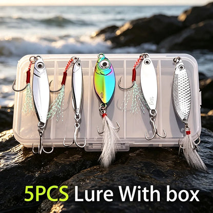 5pcs/lot Wobbler Lures 3g/10g/15g Metal Vib Fishing Lure Set Sinking Hard Metal VIB Sea Fishing Lures Artificial Pesca Bait