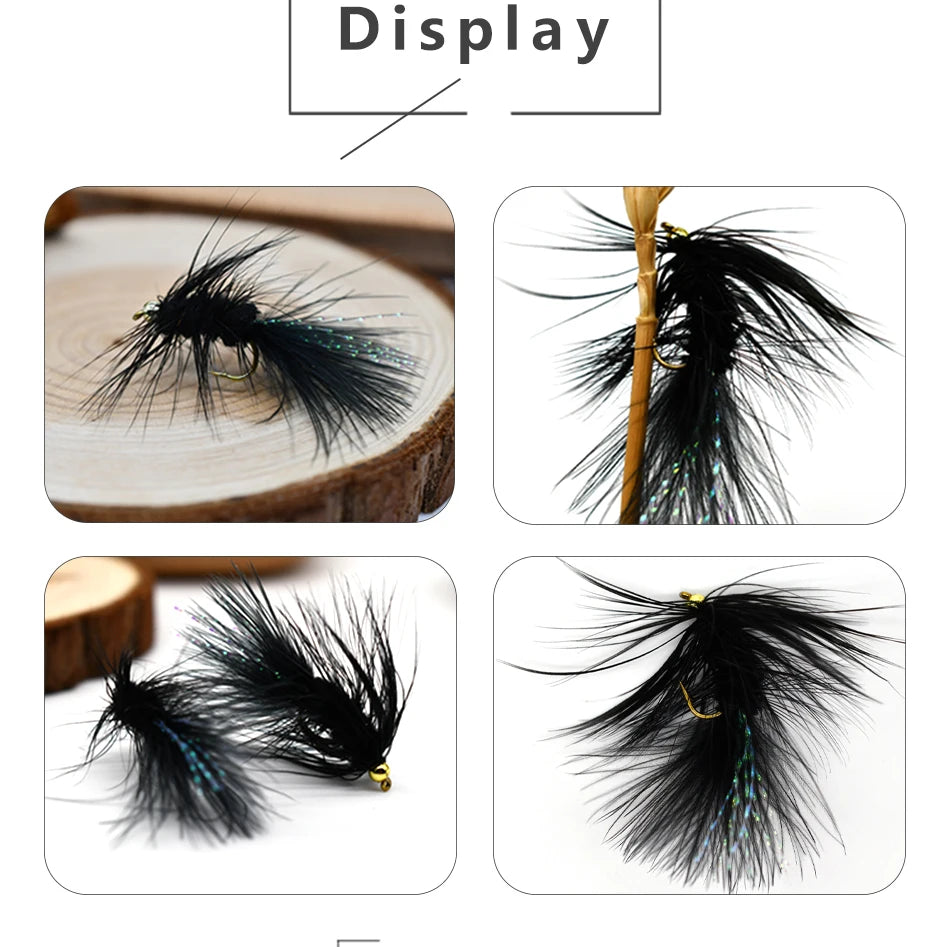 MNFT Black Beadhead Woolly Buggers (10 Pack)