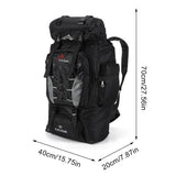80L Mountaineering Backpack Hiking Camping Trekking Bag Rucksack WithAdjustable Strap Outdoor Fishing Backpack Climbing Rucksack