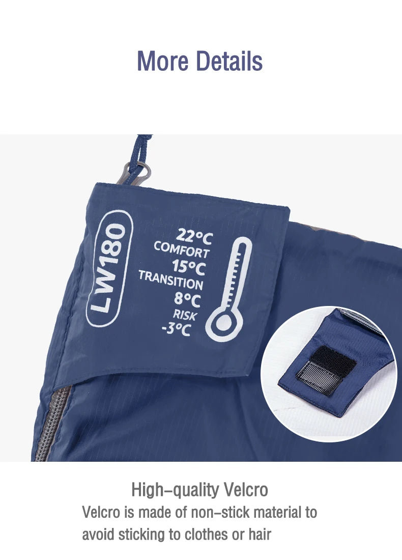 NaturehikeLW180 Sleeping Bag Ultralight Portable Sleeping Bag Spring Summer Sleeping Bag Outdoor Hiking Camping Travel Equipment