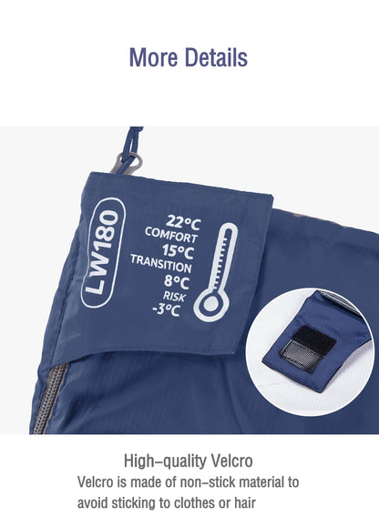 NaturehikeLW180 Sleeping Bag Ultralight Portable Sleeping Bag Spring Summer Sleeping Bag Outdoor Hiking Camping Travel Equipment