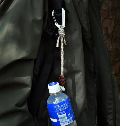 Quick-Release Paracord Water Bottle Hang Buckle Carabiner Portable Clip Multifunctional Hook for Outdoor Hiking Backpack