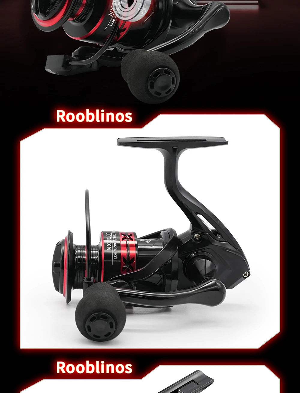 ROOBLINOS NX Fishing Reel 5.2:1 1000-6000 Max Drag 9KG Spinning Reels Metal Spool Reel Drag Fishing Reel,Fishing Accessories