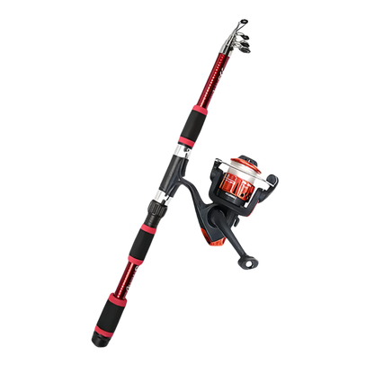 Fishing Pole Set Full Kits With Telescopic Fishing Rod And Spinning Reel Baits Hooks Travel Pole Set