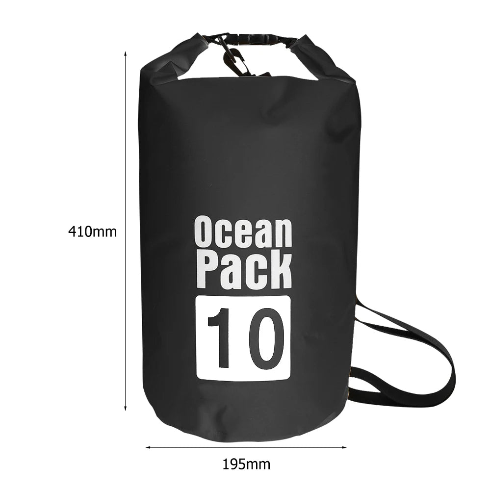 2L 3L 5L 10L 15L Waterproof Dry Bag Swimming Bag Foldable Beach Storage Pack Kayaking Rafting River Trekking Floating Water Sack