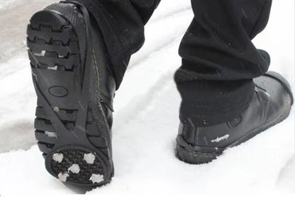 Outdoor Ice Cleats Anti Slip Shoe Covers Steel Studs Crampons for Walking on Snow and Icy Roads Winter Climbing Hiking Gear