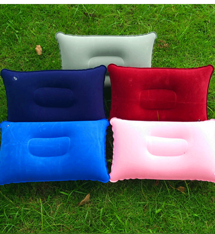 Portable Fold Inflatable Air Pillow Outdoor Travel Sleeping Camping PVC Neck Stretcher Backrest Plane Comfortable Pillow