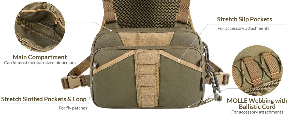 VOTAGOO Fly Fishing Chest Pack
