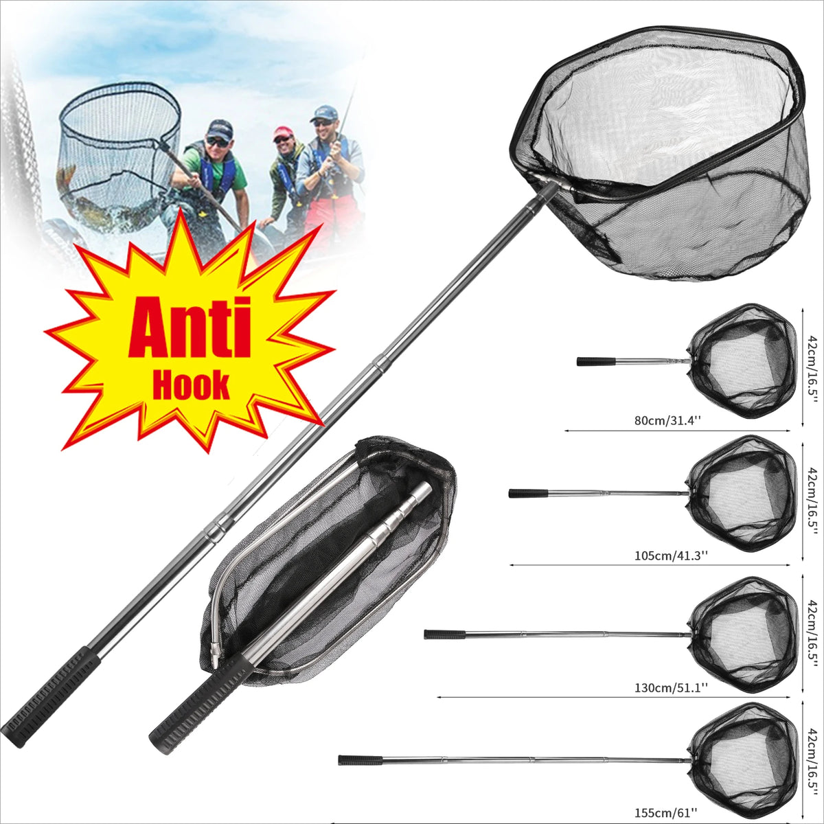 Telescoping Fishing Landing Net (Extends to 155cm)