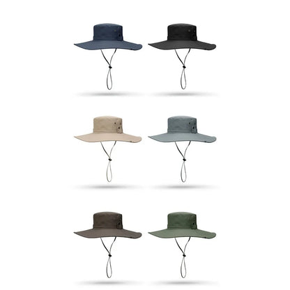 1PC New Fashion Summer Bucket Hat Cowboy Fishing2026Hats Mesh Breathable Anti UV Sun Cap Large Wide Brim