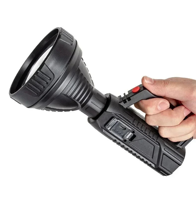 New High Power LED Flashlight Waterproof Fishing Lantern Torch USB Rechargeable Powerful Spotlight Searchlight Camping Lamp
