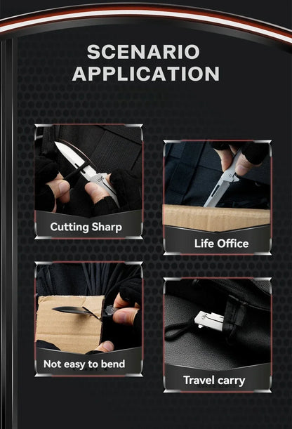 2026 New stainless steel folding fruit knife for home peeling outdoor convenient folding knife express delivery unboxing