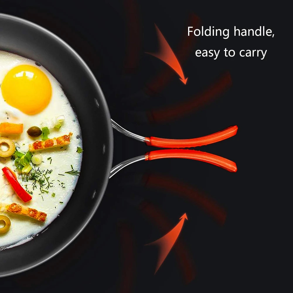 Camping Cooking Set Portable Lightweight Aluminum Camping Pot Set Hiking Picnicking Outdoor Travel Cooking Utensils Set