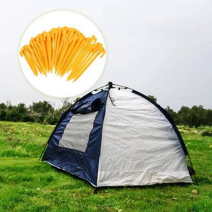 50 Pcs Tent Pegs Anti Wind Ground Stakes Camping Tools Outdoor Fixing Nails Plastic Tent Accessories Camping Hiking Gear