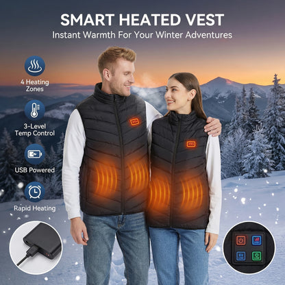 Smart Heated Vest with 21 Heating Zones