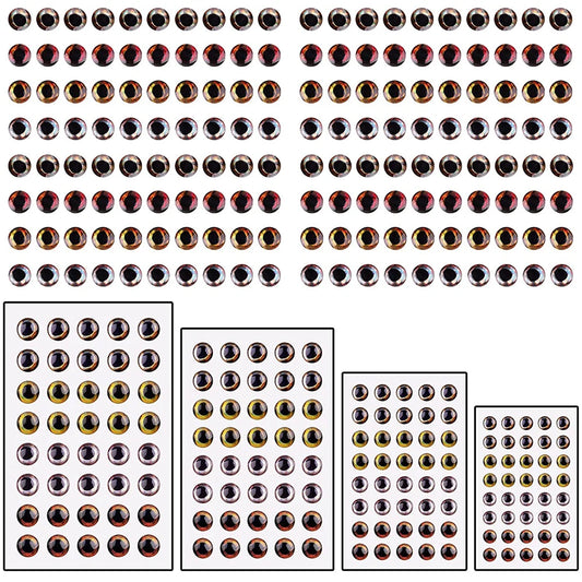 4D Realistic Fish Eyes for Lures and Flies (160 Pack)