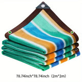 1pc Sun Shade Net - 1pc High-Density Breathable Mesh for Patio/Garden/Carport, Cooling Canopy Stripes All Weather Durability ﻿
