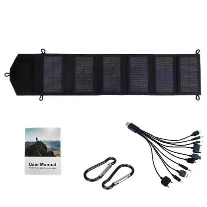 800W High Output 6 Folding Solar Panel 20Wh Fast Charging Station USB 5V DC Portable Power Bank For Outdoor Camping Hiking Emerg