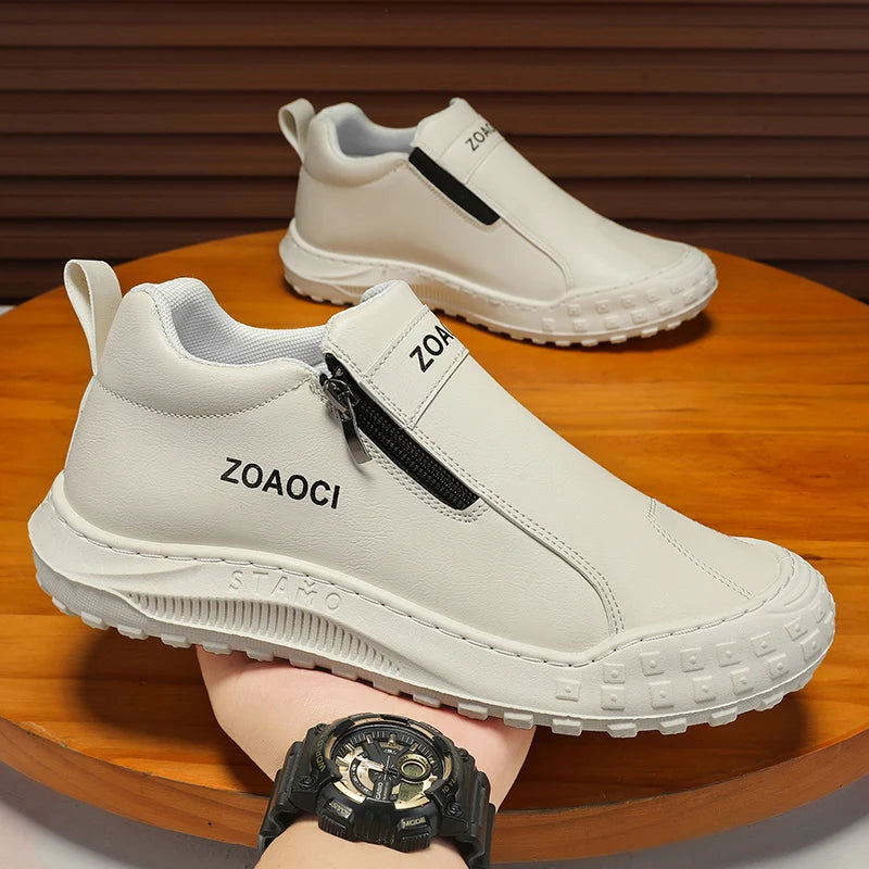 Men’s Summer Casual Work Shoes – Breathable Slip-On Sneakers with Anti-Pressure Sole & Wear-Resistant Design