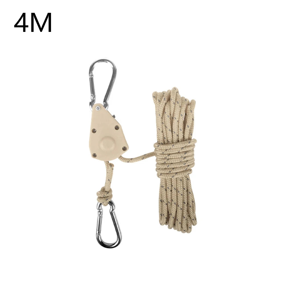 Tent Rope Hanger Pulley Hook, Adjustable Lanyard Hanging, Secure And Non Slip, For Camping, Outdoor Activities, And Canopies