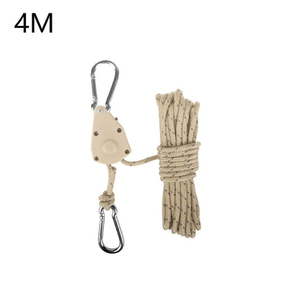 Tent Rope Hanger Pulley Hook, Adjustable Lanyard Hanging, Secure And Non Slip, For Camping, Outdoor Activities, And Canopies