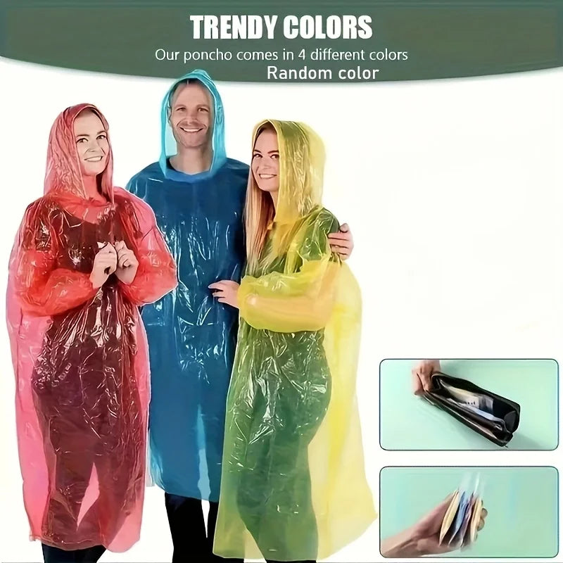5/10Pcs Disposable Waterproof Raincoat Outdoor Hiking Mountain Travel Emergency Portable Poncho Compact Rainwea