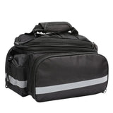 Riding equipment: Mountain bike, backpack, rear shelf bag, long-distance large capacity bike bag with rain cover