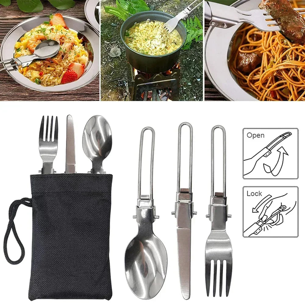 Camping Cooking Set Portable Lightweight Aluminum Camping Pot Set Hiking Picnicking Outdoor Travel Cooking Utensils Set