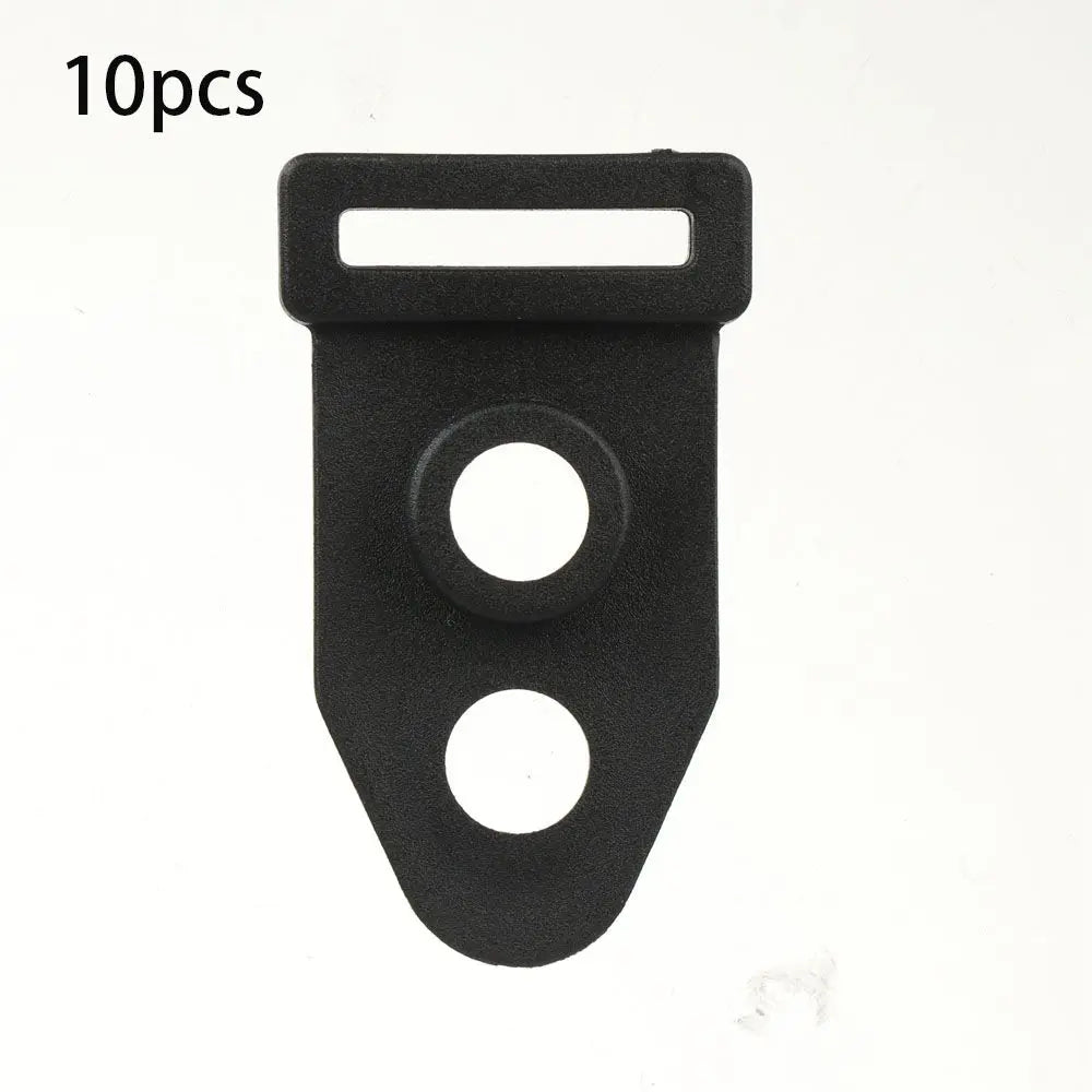 High Quality Double Eyes Black Hiking Accessories Tent Feet Clamp Wind Rope Buckle Tent Clip Outdoor Camping Traveling
