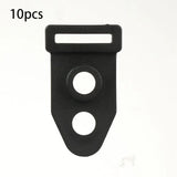 High Quality Double Eyes Black Hiking Accessories Tent Feet Clamp Wind Rope Buckle Tent Clip Outdoor Camping Traveling