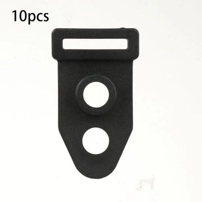 High Quality Double Eyes Black Hiking Accessories Tent Feet Clamp Wind Rope Buckle Tent Clip Outdoor Camping Traveling