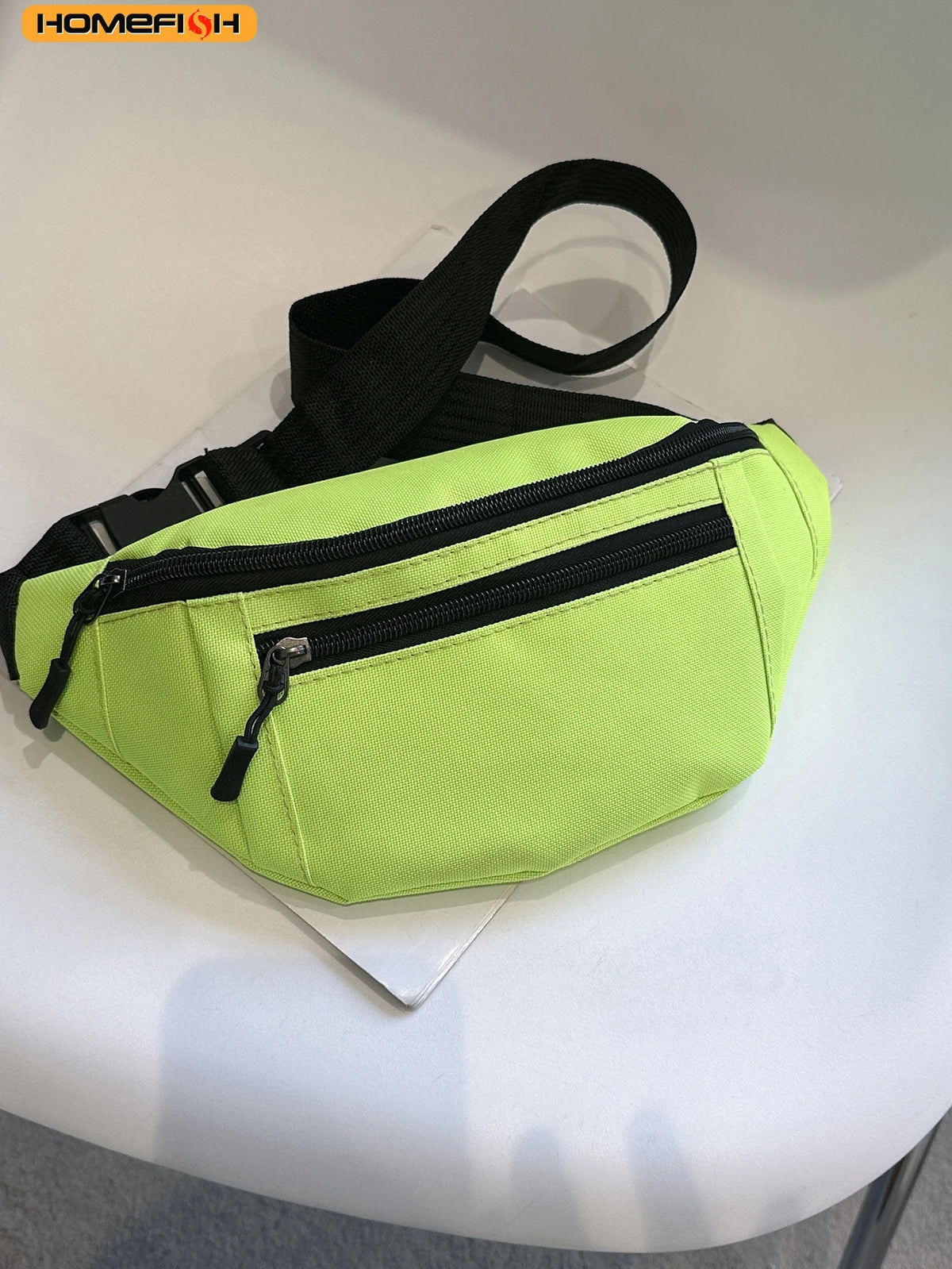 HOMEFISH Fanny Pack Sports Festival Workout Traveling Running Large Crossbody Casual Hands-Free Wallets Waist Pack Phone Bag