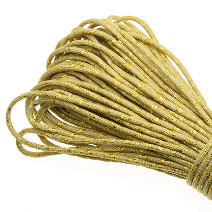 Gold & Silver 550 Paracord – Type III, 100ft, 19 Colors