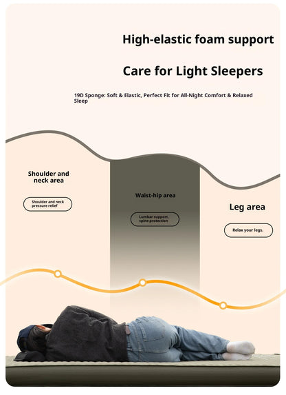 MOUNTAINHIKER Single Double Person Self-inflating Mattress Thick 10cm Compact Folding Camping Sleeping Bed Pad Air Mat Floor