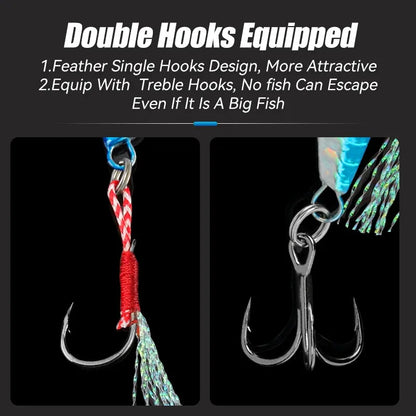 5pcs/Set Metal Jig Fishing Lures Set 10g 20g 30g Trolling Hard Bait for Bass Sea Trout Jigging Tackle Saltwater Fishing Gear