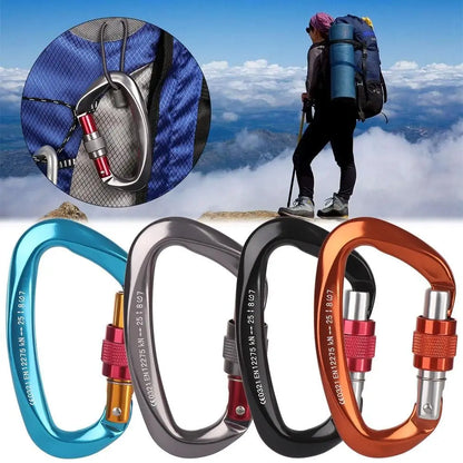 Quality Aluminum Security Master Lock Accessories Mountaineering Protective Equipment Professional Carabiner Climbing Key Hooks
