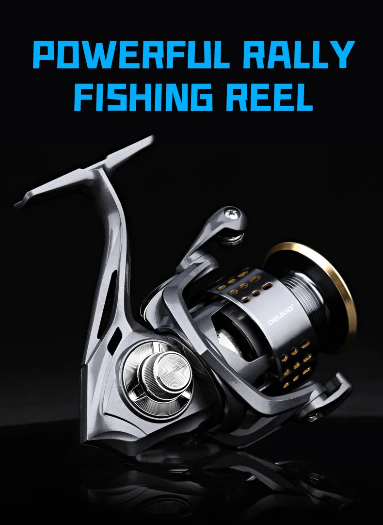 DEUKIO Spinning Fishing Reel 2000-7000 Series 15KG Max Drag Ultralight Saltwater Surf Fishing Lure Reel