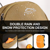 Mountaineering backpack 35 liters men's and women's outdoor sports bag waterproof camping hiking rain