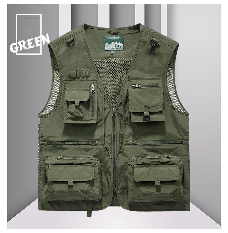 FGKKS Multi-Pocket Breathable Fishing Vest