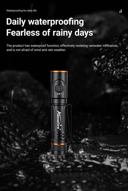 EDC Mini High Bright Pen Flashlight USB Rechargeable Magnet Small Pocket Torch Outdoor Camping Hiking Emergency Lighting Light