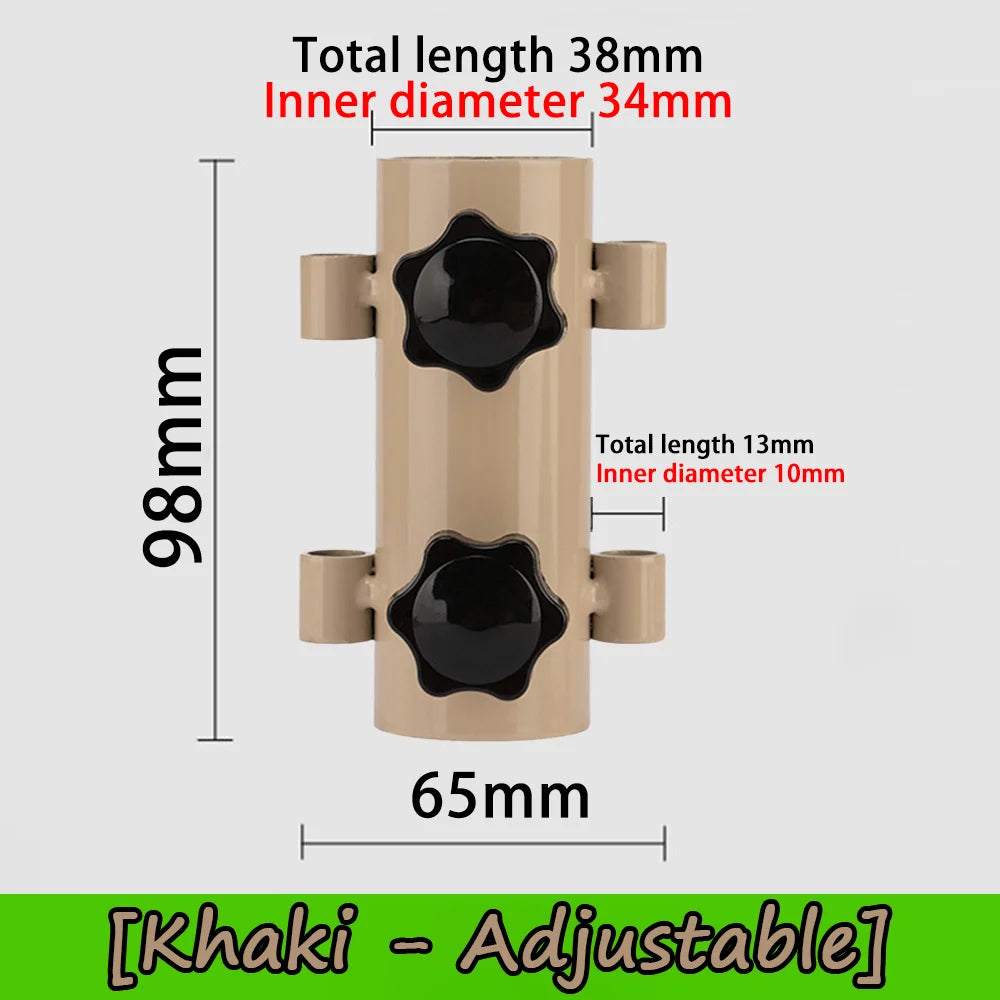 Outdoor camping adjustable canopy pole holder large diameter bracket camping tent canopy accessories strut fixing tube base