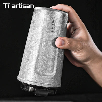 Tiartisan Pure Titanium Vacuum Insulated Cup 400ml / 500ml Double-Wall Coffee Mug Outdoor Camping Lightweight Thermos Cup
