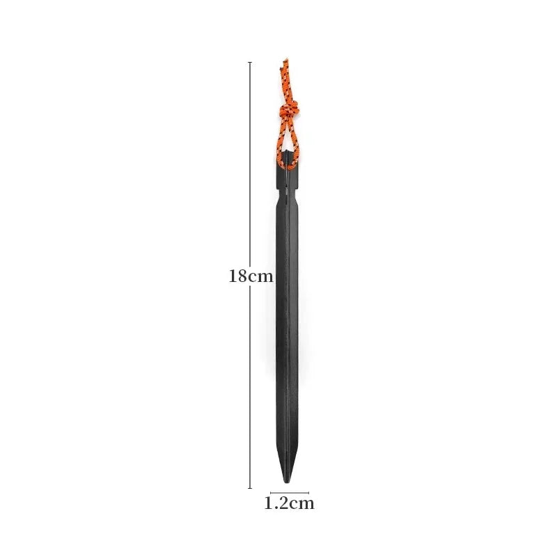 5/10pcs 18cm Tent Pegs Aluminum Tent Stake Ground Nails with Reflective Rope Outdoor Camping Hiking Equipment Tent Accessories