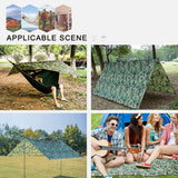 230x140cm Camouflage Awning Sun Shelter Waterproof Tent Tarp Outdoor Picnic Camping Canopy Rain Cover Beach Sunshade Awning