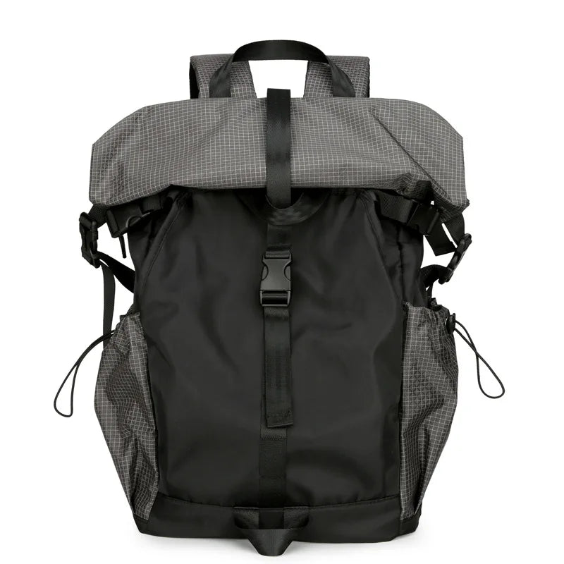 Sports Outdoor Mountaineering Ride Backpack Folding Roll-up Shoulder Bag Men's Functional Travel Male College Student Schoolbag