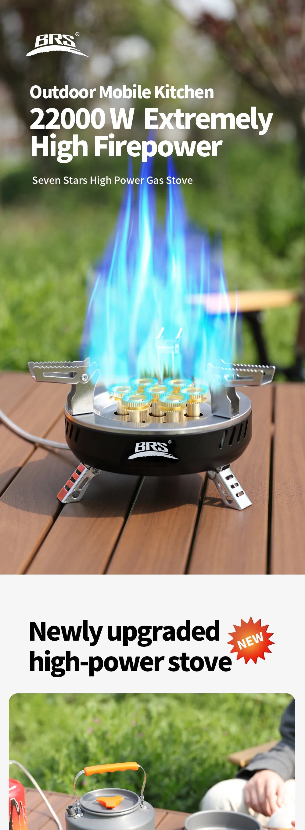 BRS-207/BRS-203 Outdoor Seven Star Stove Three Star Stove Portable Folding Gas Stove Fierce Stove