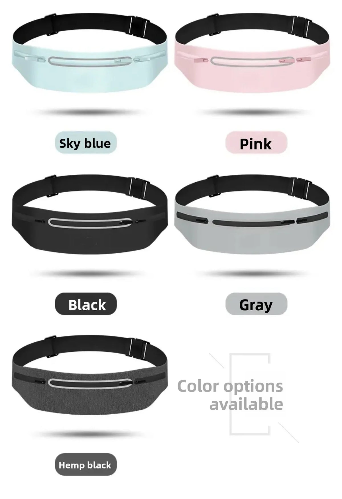 Running sports fanny pack Outdoor sports Lightweight waterproof invisible anti-theft equipment Men's and women's multi-function