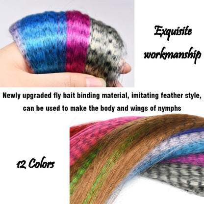 MNFT Zebra Grizzly Streamer Fibers (12 Colors)